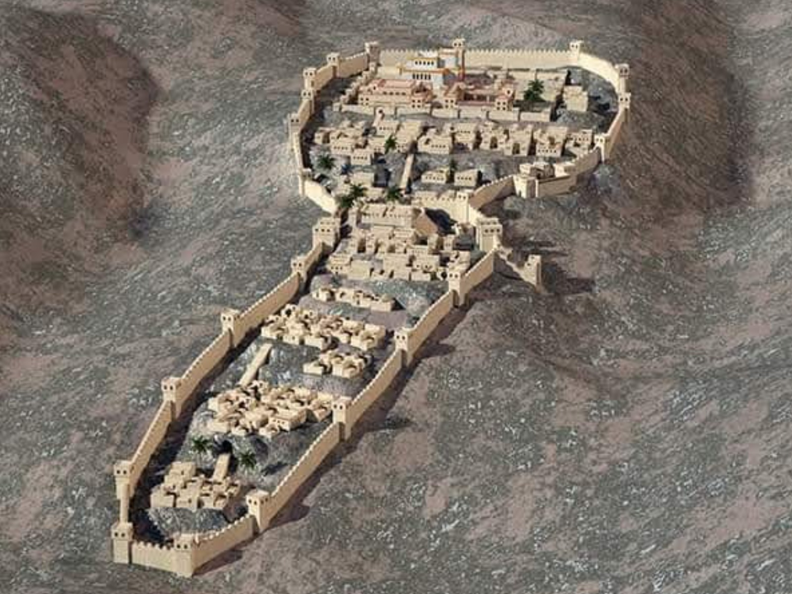 Макет древних укреплений